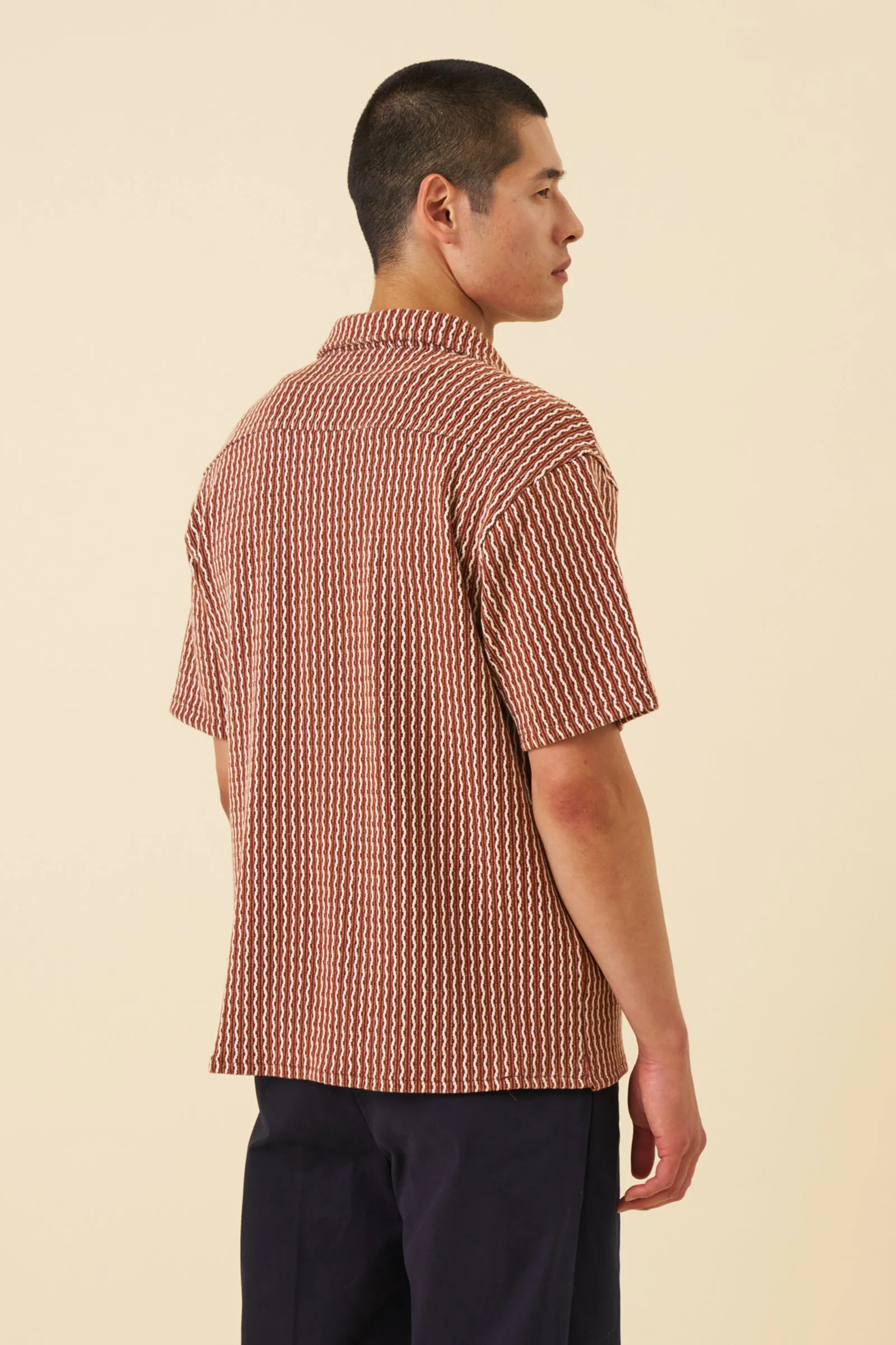 CASTRO WOVEN POLO - RUST sold by Bound product image thumbnail 3
