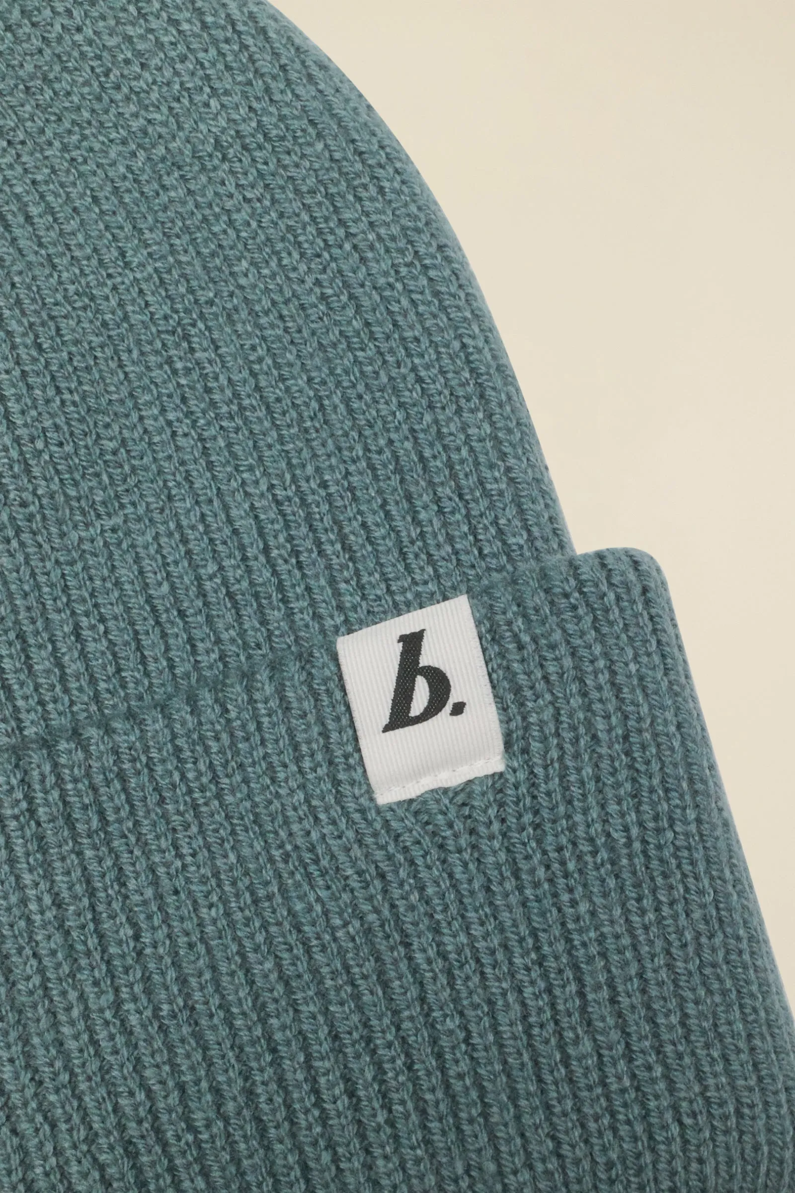 OVERSIZED RECYCLED CUFFED LABEL BEANIE - GREEN sold by Bound product image thumbnail 2