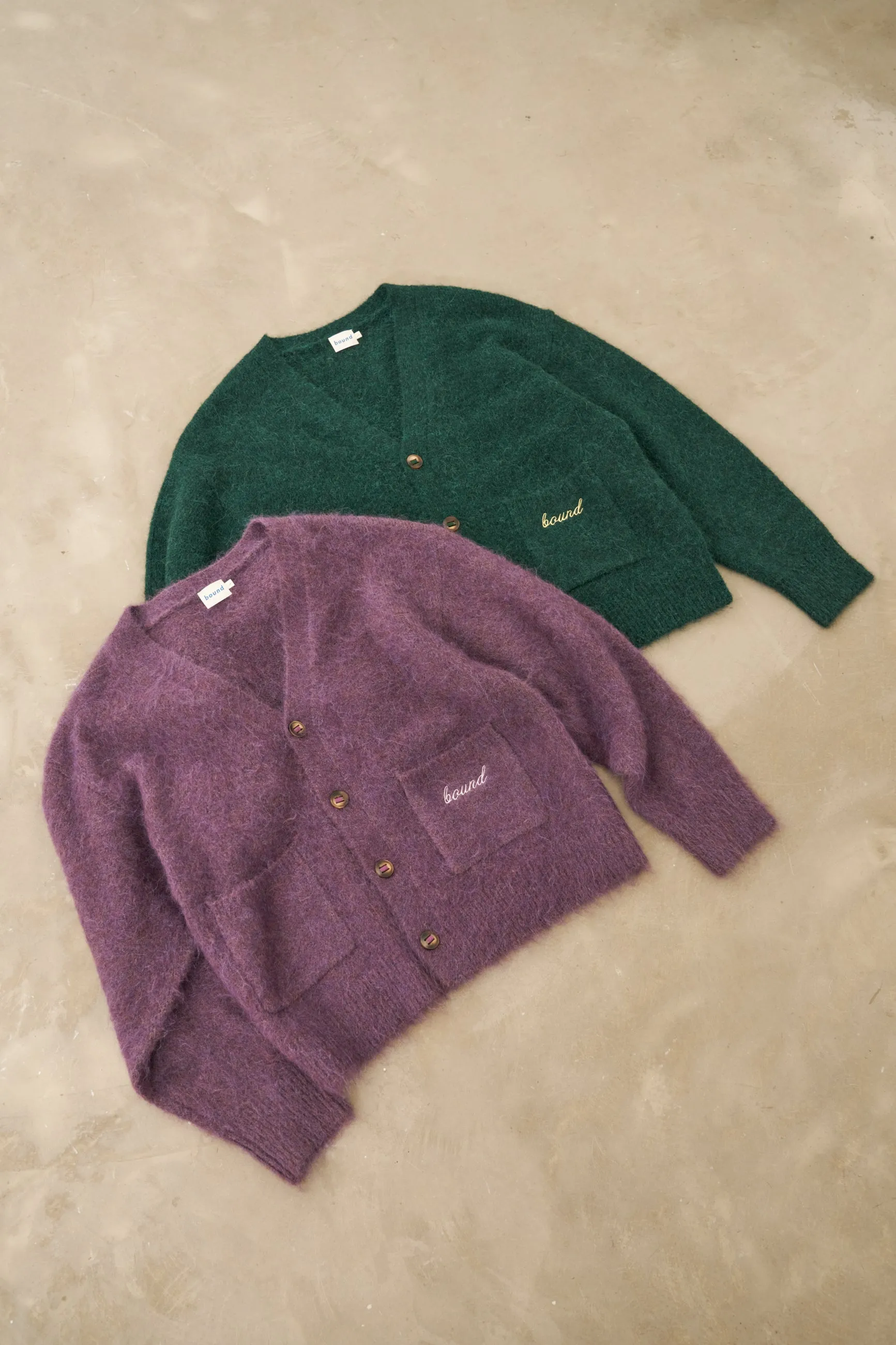 PARKER ALPACA CARDIGAN - BOTTLE GREEN sold by Bound product image thumbnail 5