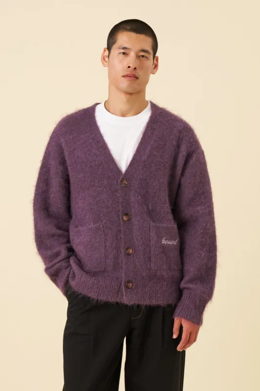 PARKER ALPACA CARDIGAN - PLUM sold by Bound