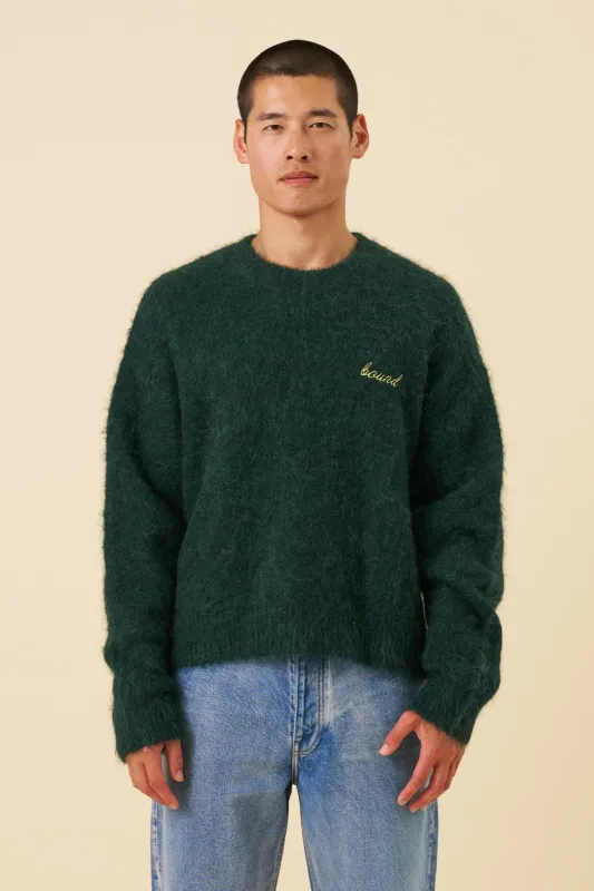 DEXTER CROPPED ALPACA KNIT - FOREST GREEN made by Bound