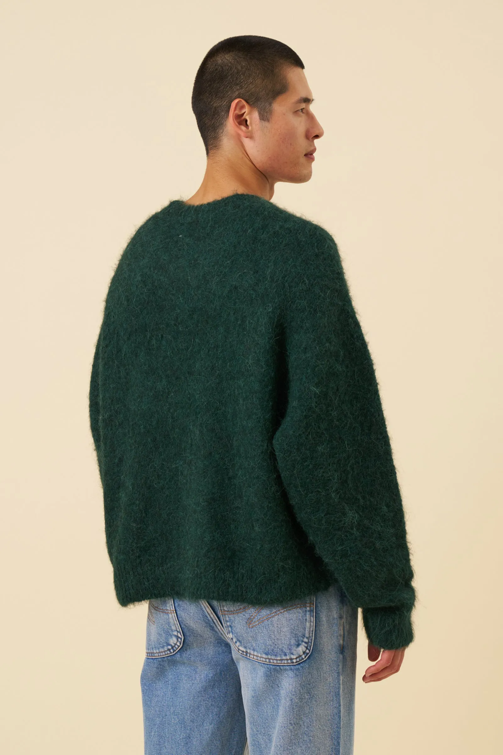 DEXTER CROPPED ALPACA KNIT - FOREST GREEN sold by Bound product image thumbnail 5