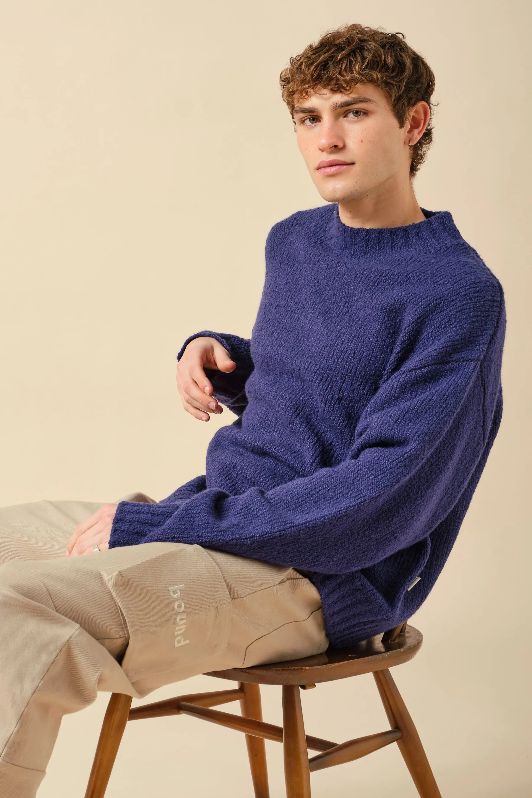 CROPPED WOOL KNIT - BLUE sold by Bound product image thumbnail 2