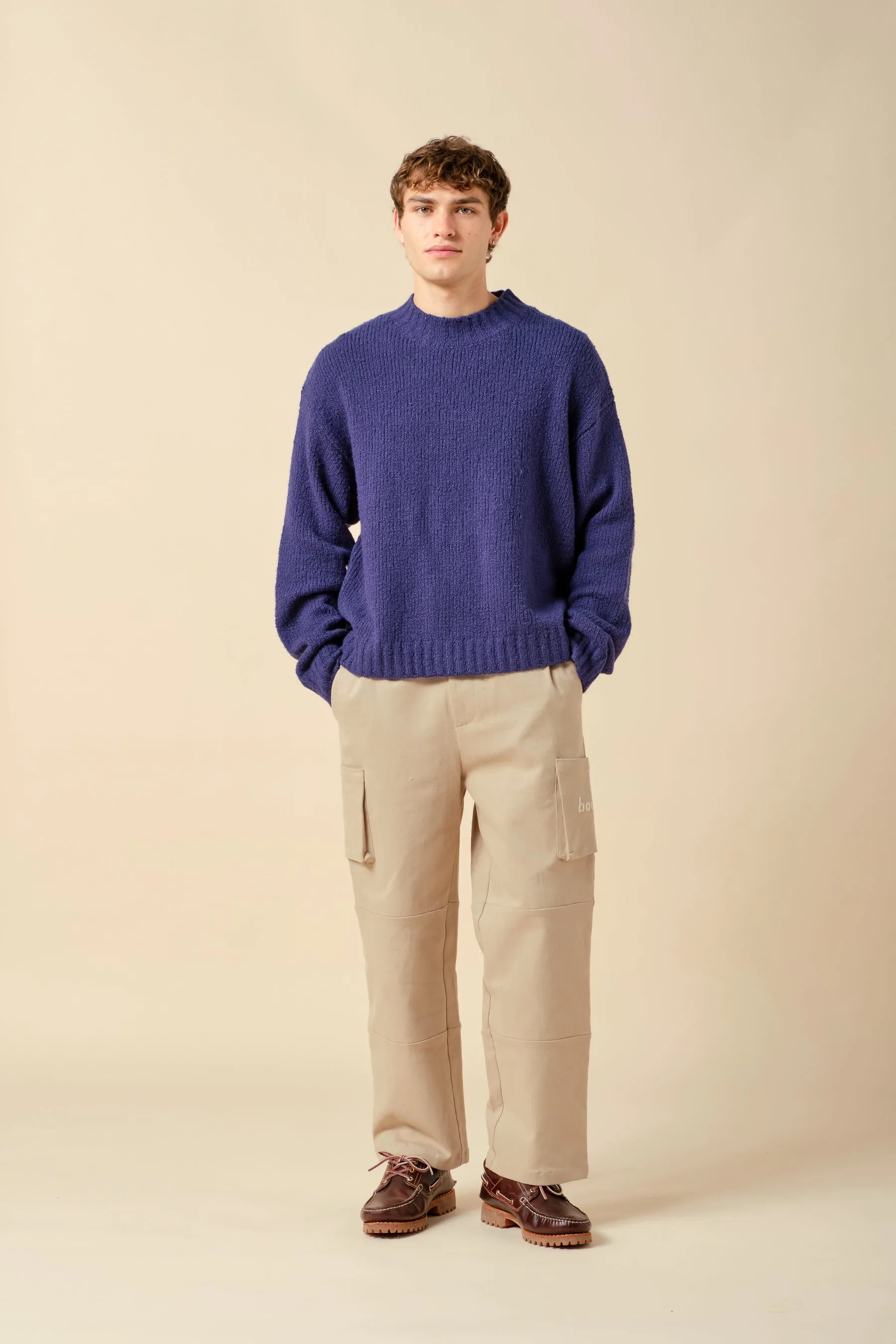 CROPPED WOOL KNIT - BLUE sold by Bound product image thumbnail 3