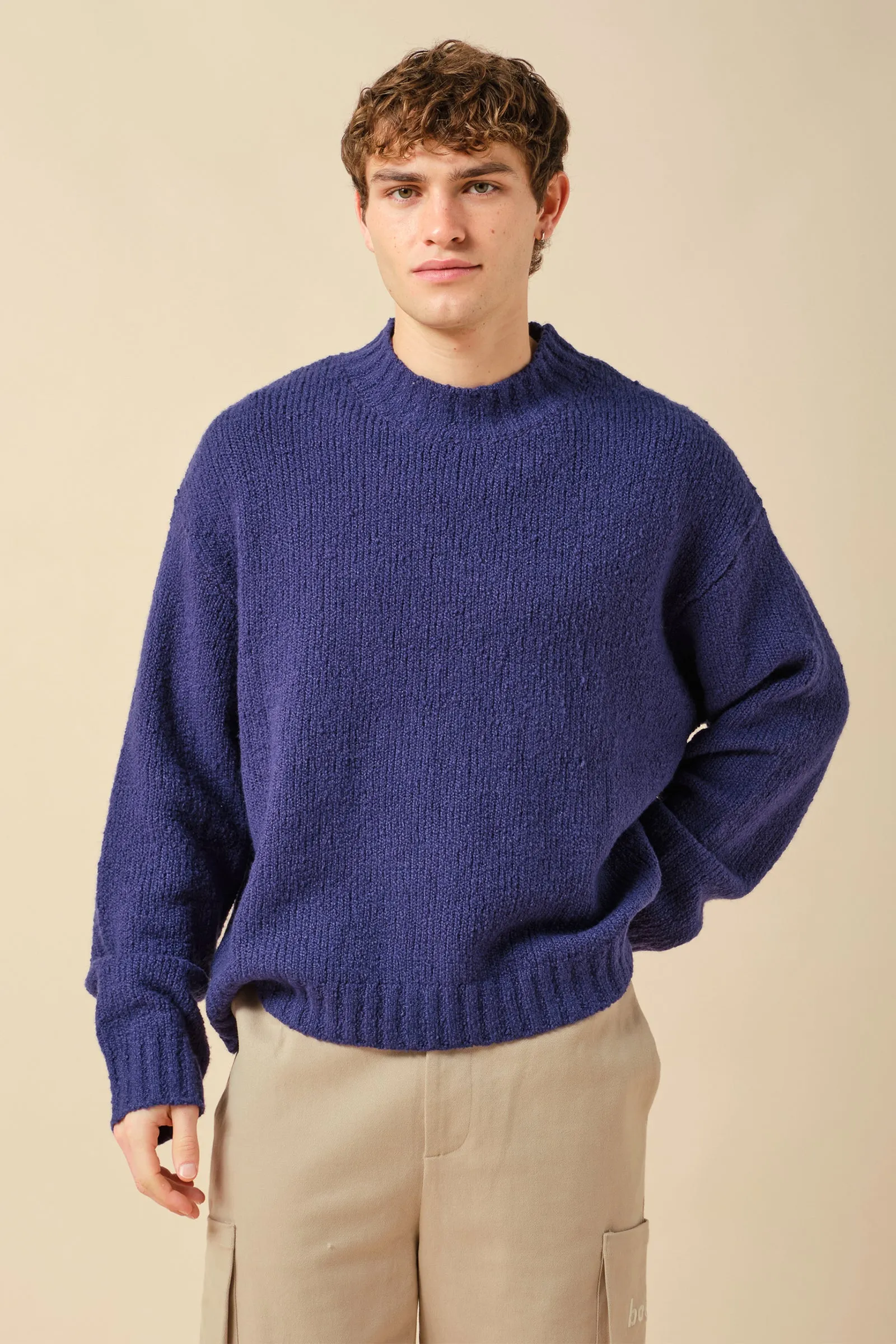 CROPPED WOOL KNIT - BLUE sold by Bound