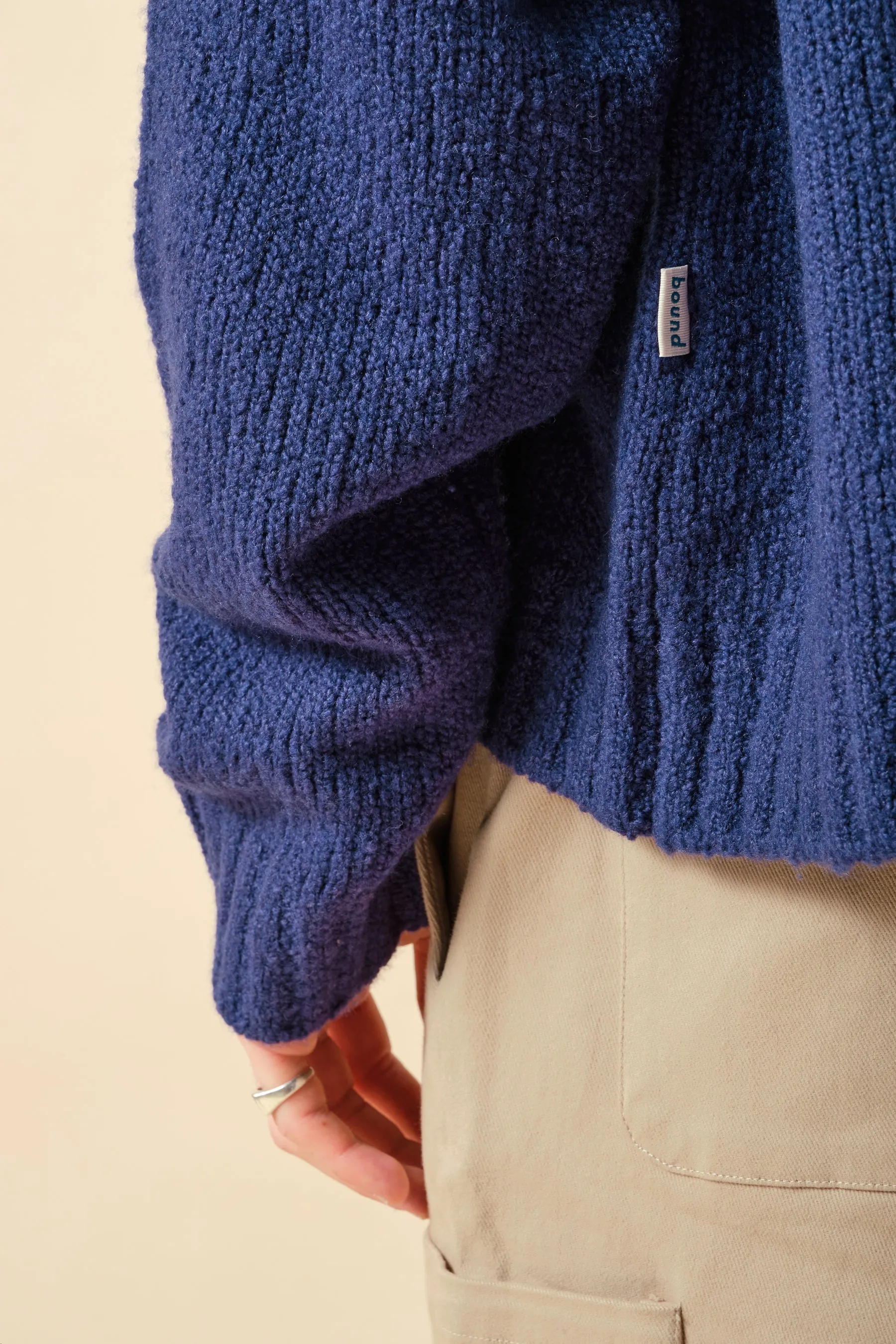 CROPPED WOOL KNIT - BLUE sold by Bound product image thumbnail 5