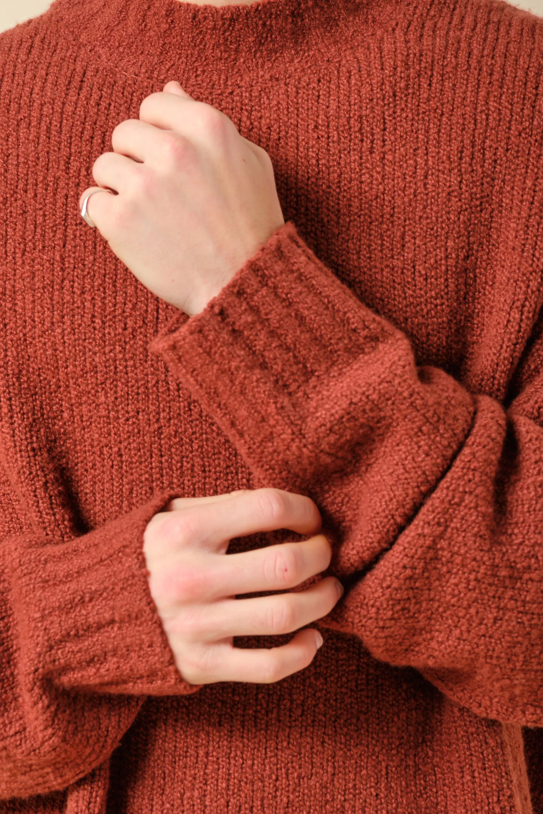 CROPPED WOOL KNIT - BRICK sold by Bound product image thumbnail 4