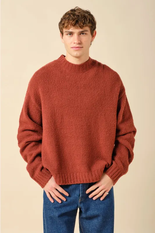 CROPPED WOOL KNIT - BRICK made by Bound