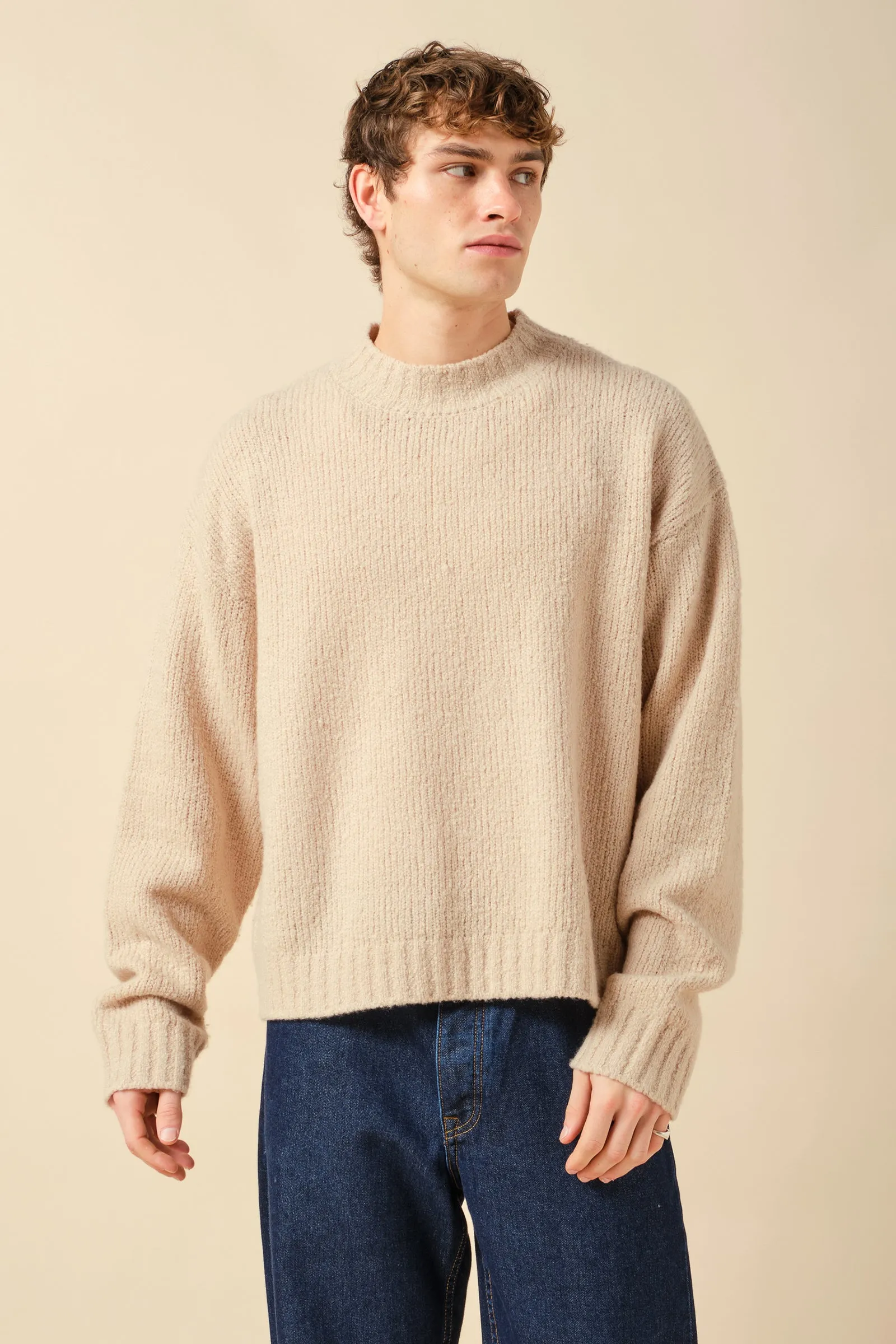 CROPPED WOOL KNIT - SAND sold by Bound