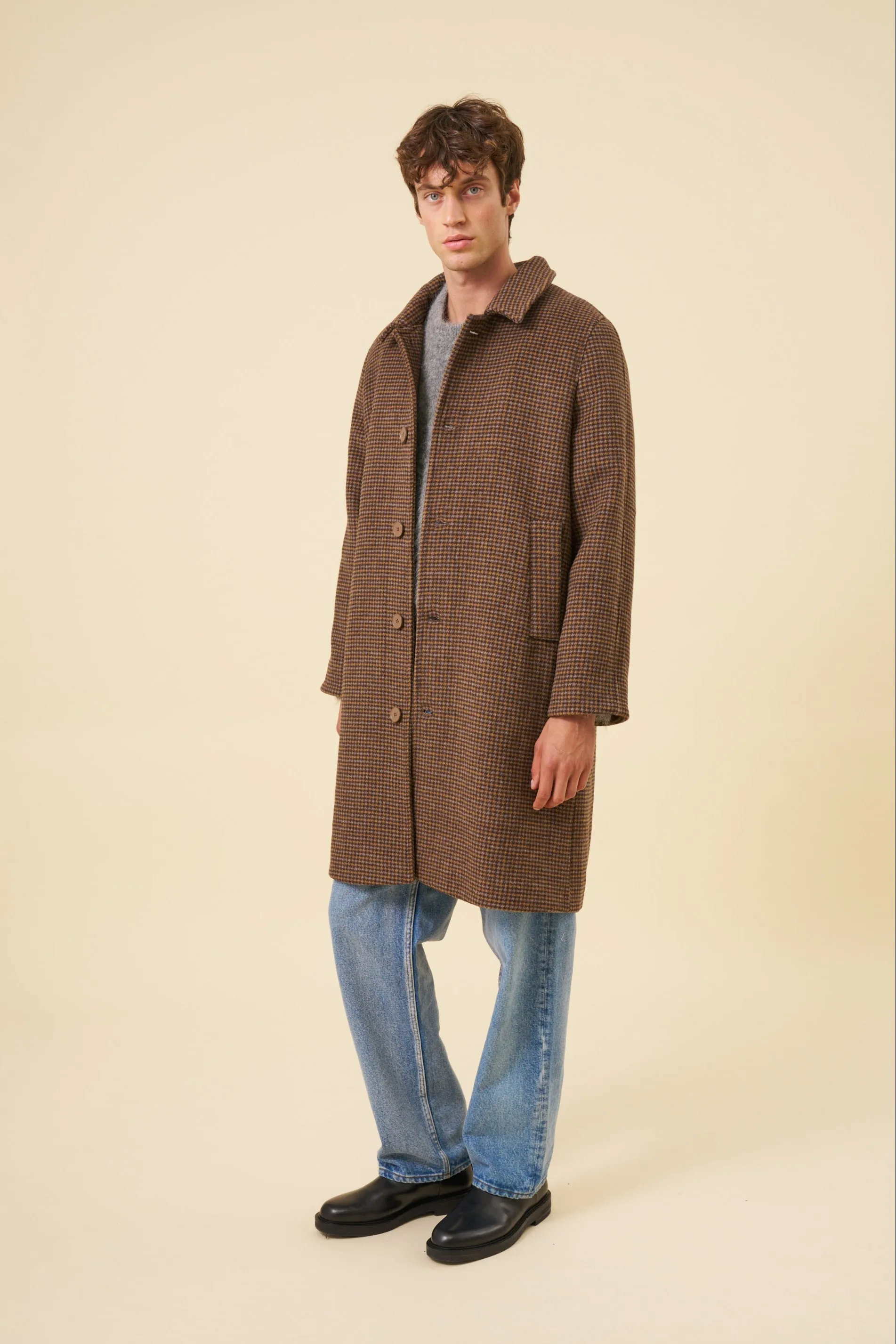 STEWART DOGTOOTH WOOL OVERCOAT sold by Bound product image thumbnail 3