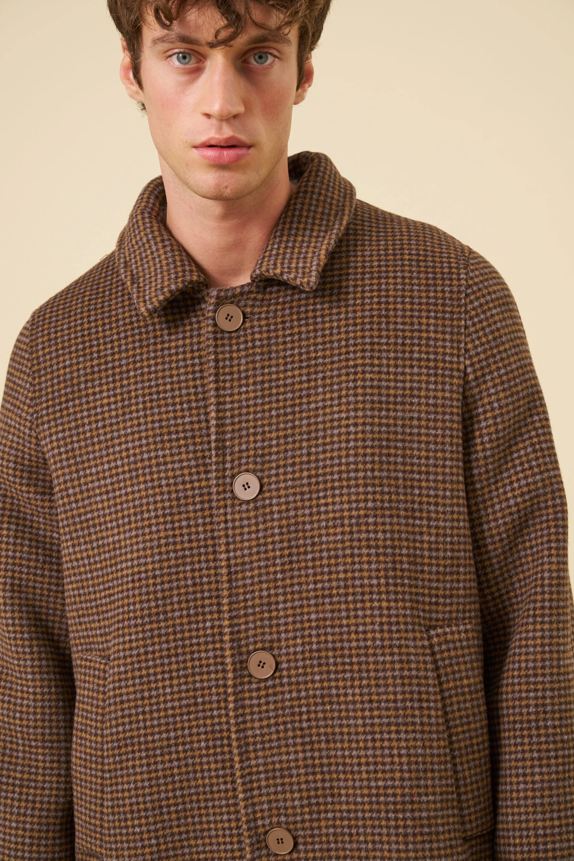 STEWART DOGTOOTH WOOL OVERCOAT sold by Bound product image thumbnail 4