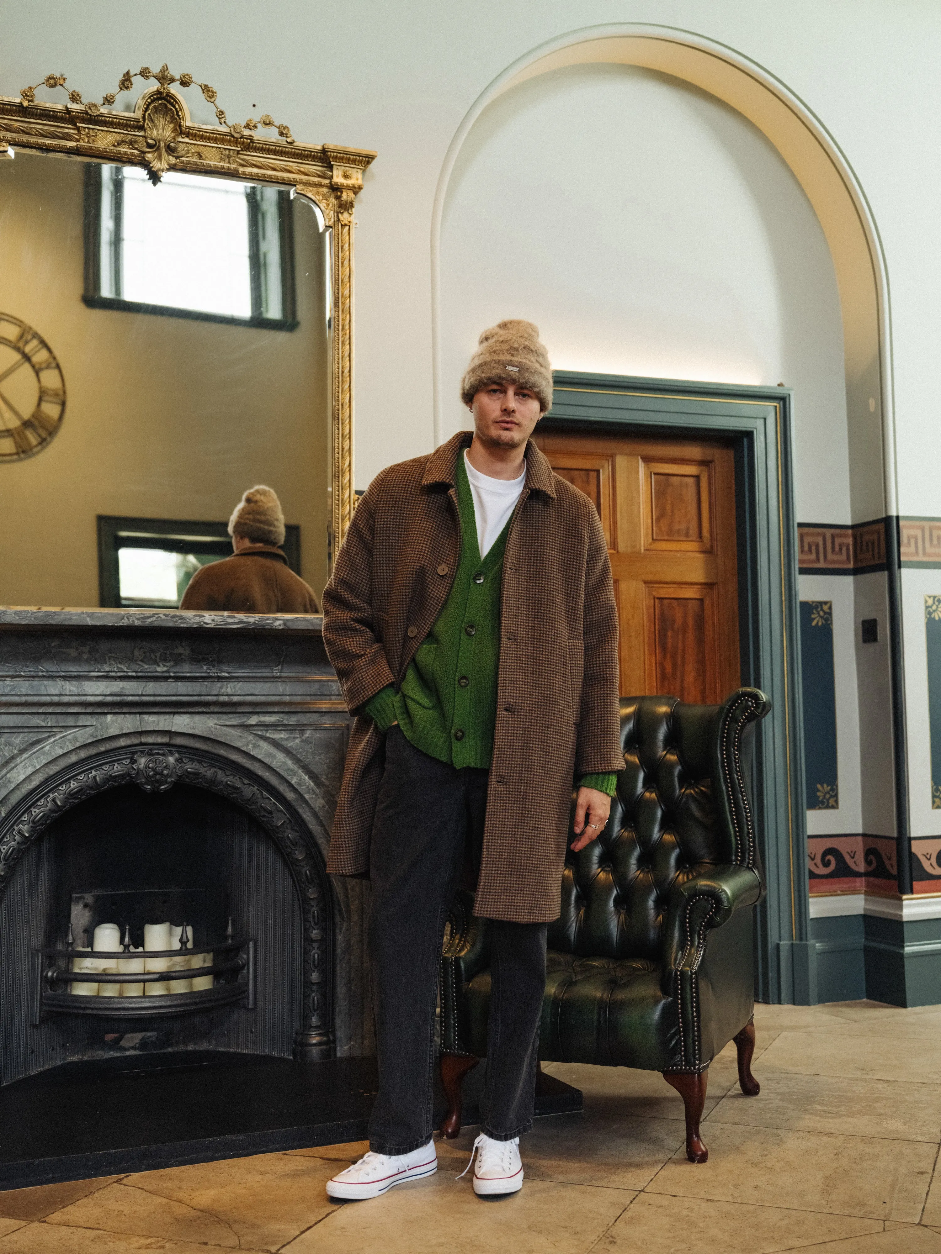 STEWART DOGTOOTH WOOL OVERCOAT sold by Bound product image thumbnail 2