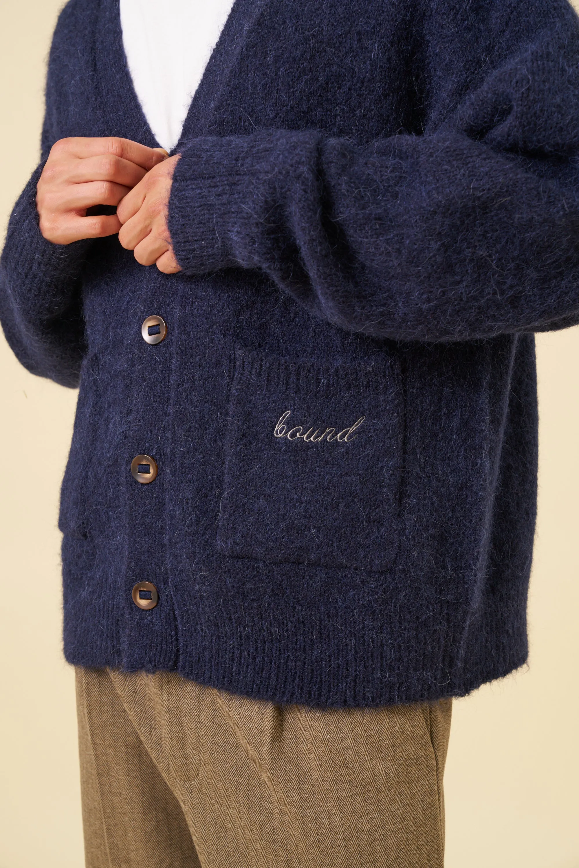 PARKER ALPACA CARDIGAN - NAVY sold by Bound product image thumbnail 5