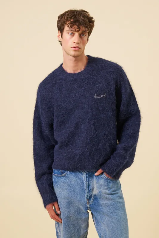 DEXTER CROPPED ALPACA KNIT - NAVY sold by Bound