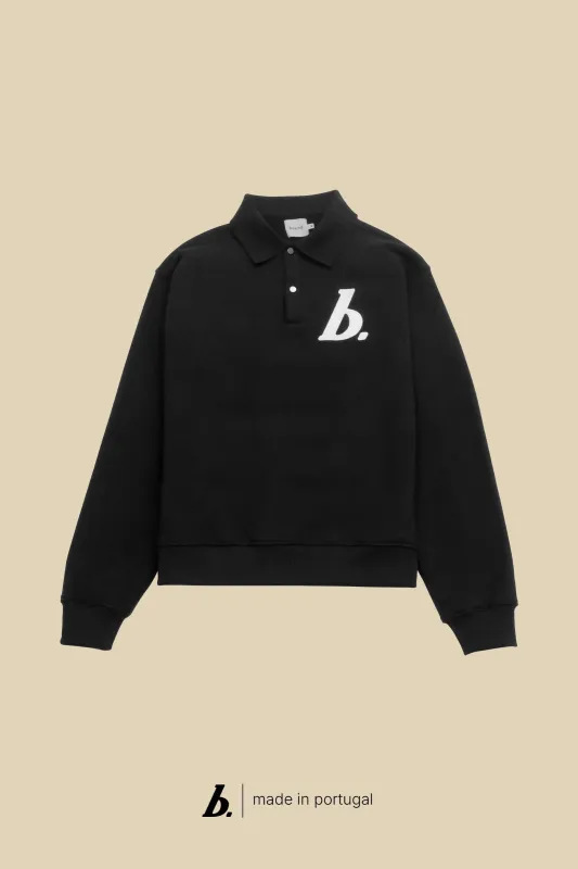STAMP POLO SWEAT - BLACK made by Bound