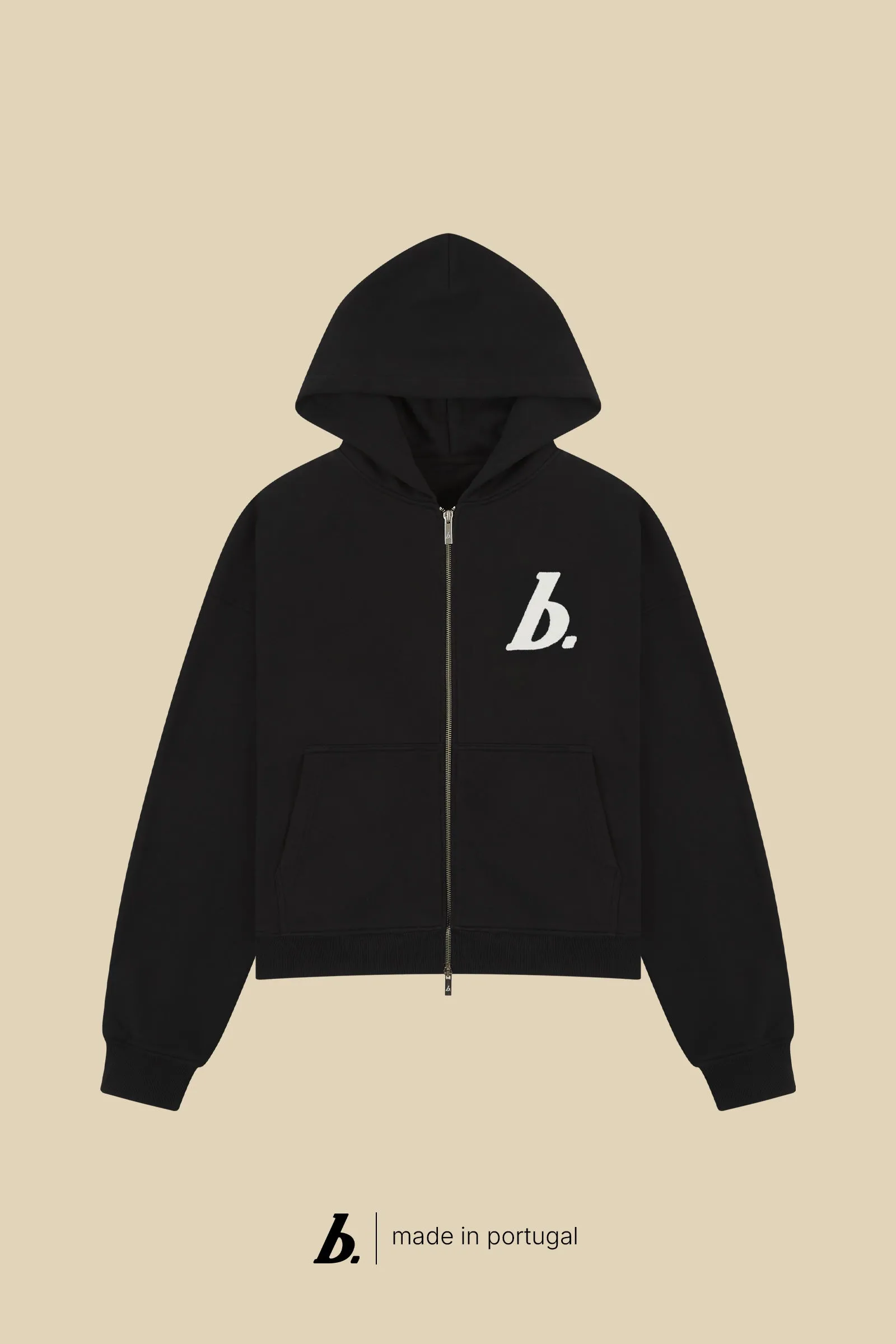 STAMP ZIP-UP HOODIE - BLACK sold by Bound