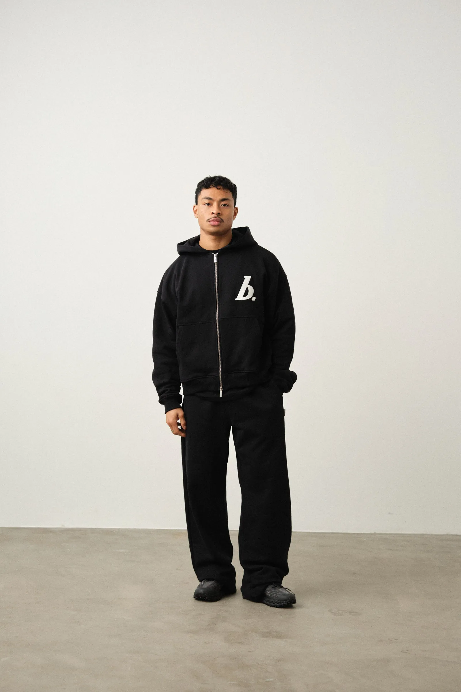 STAMP ZIP-UP HOODIE - BLACK sold by Bound product image thumbnail 3