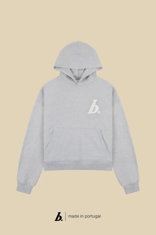STAMP HOODIE - GREY MARL made by Bound