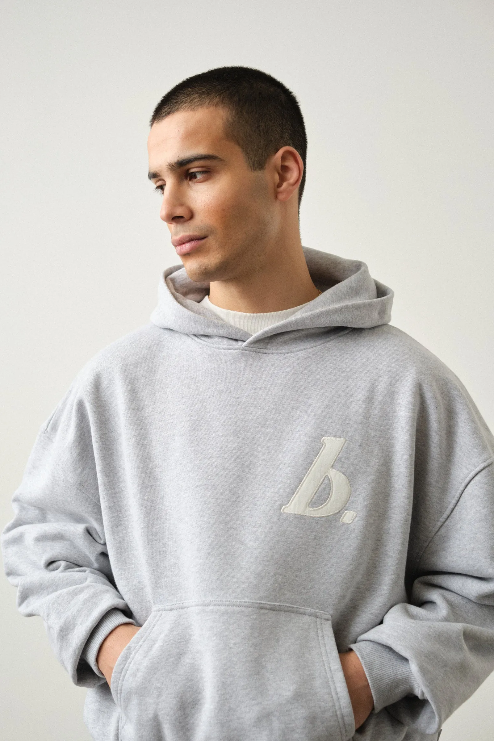 STAMP HOODIE - GREY MARL sold by Bound product image thumbnail 5