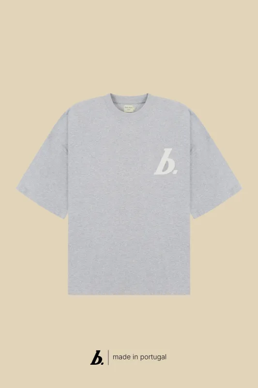 STAMP BOXY TEE - GREY MARL sold by Bound