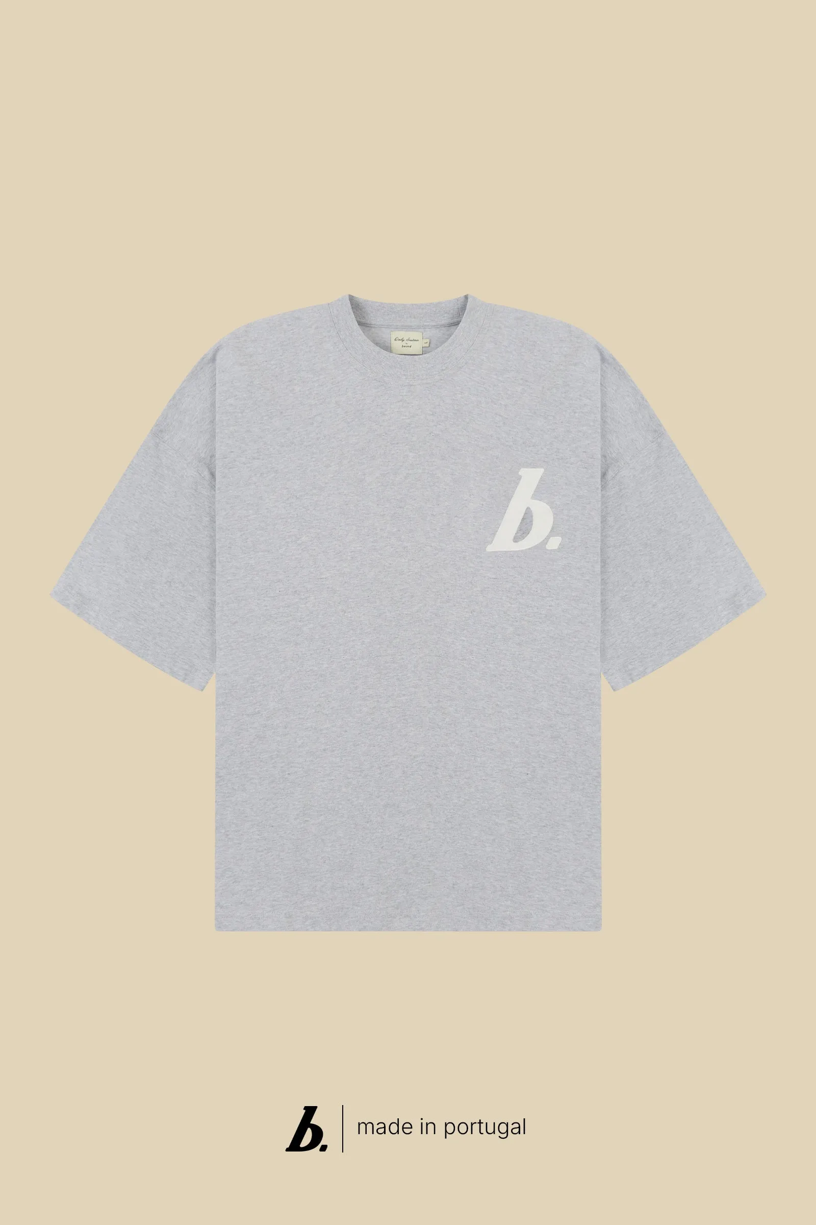 STAMP BOXY TEE - GREY MARL sold by Bound