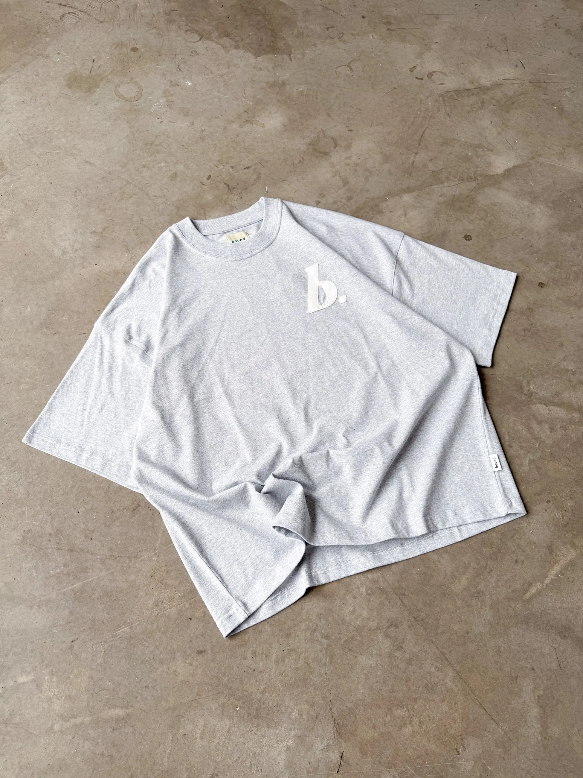 STAMP BOXY TEE - GREY MARL sold by Bound product image thumbnail 5