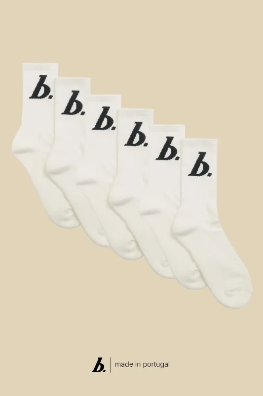 STAMP SOCKS 3 PACK - ECRU made by Bound