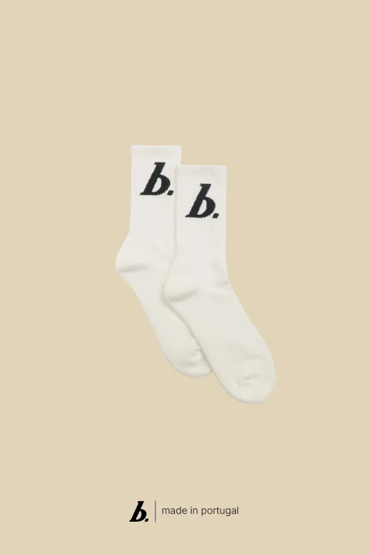 STAMP SOCKS - ECRU made by Bound