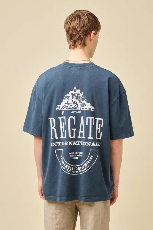 REGATE PORT TEE - FADED DARK NAVY BLUE made by Bound