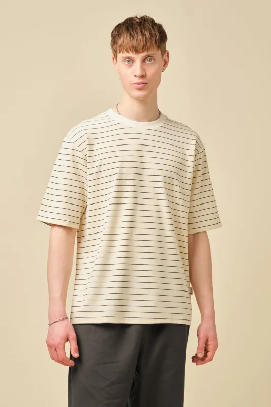 CLASSIC STRIPE TEE - CREAM made by Bound