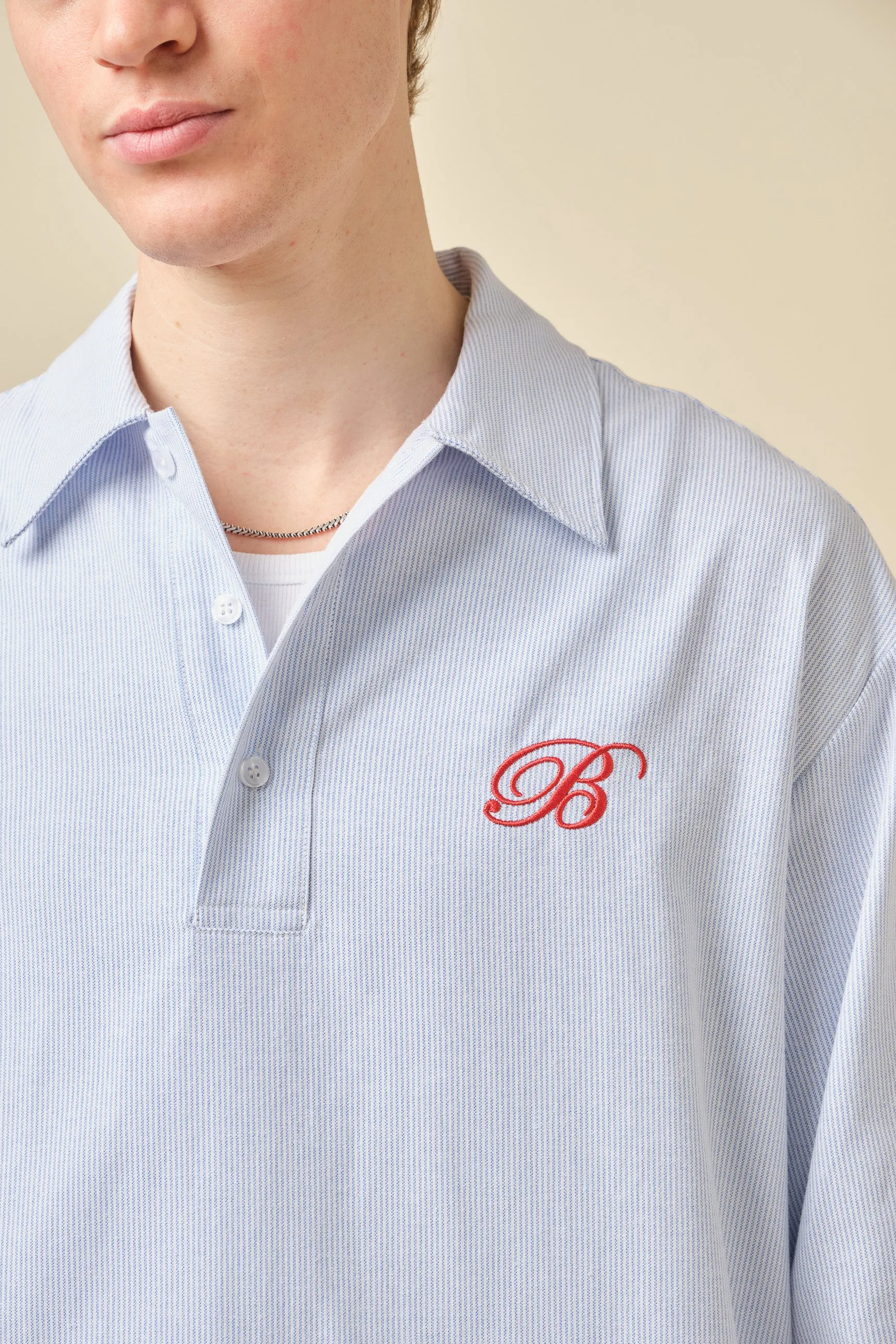 HALF BUTTON SCRIPT OXFORD SHIRT sold by Bound product image thumbnail 3