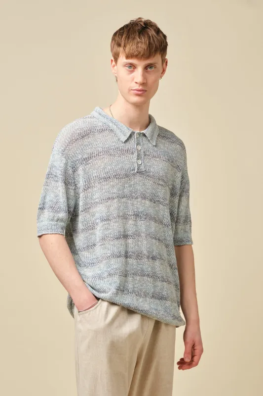 MARINE TEXTURED KNIT POLO made by Bound