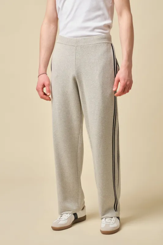 RACER KNIT CUFFLESS JOGGERS - GREY made by Bound