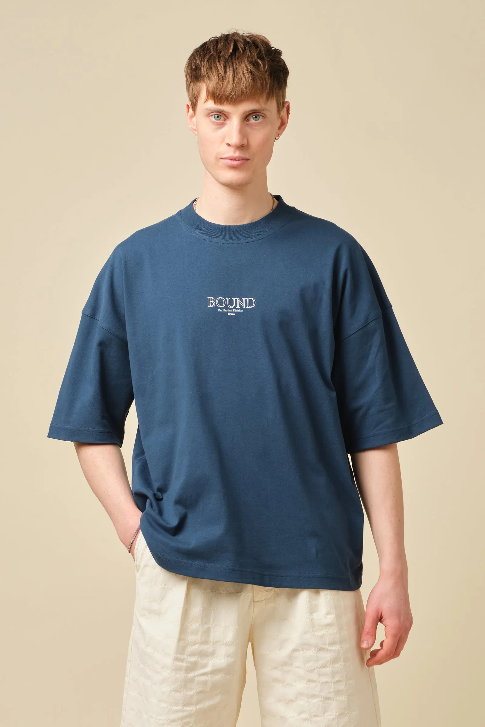 NAUTICAL DIVISON BOXY TEE - OCEAN BLUE sold by Bound