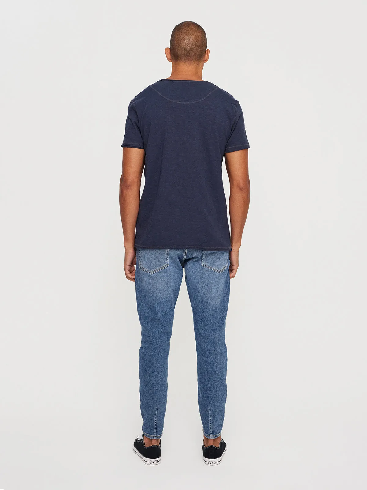 Konrad Straight Slub Tee - Navy sold by Gabba product image thumbnail 4