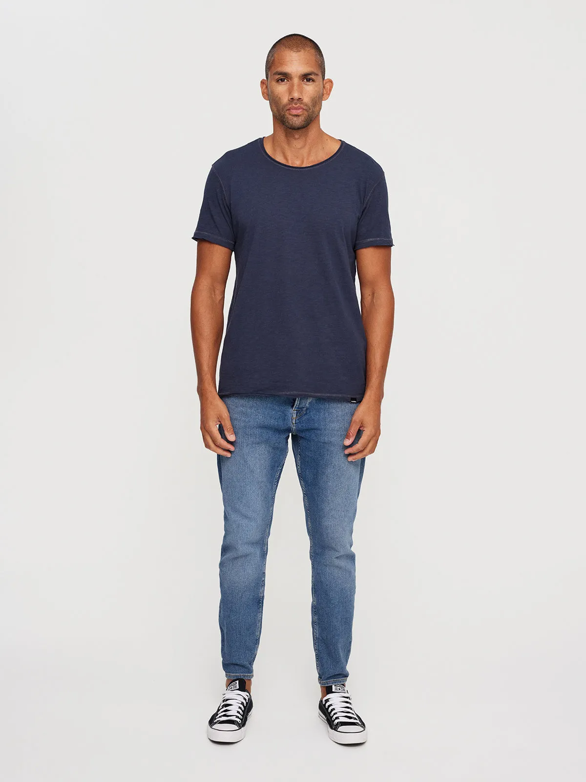 Konrad Straight Slub Tee - Navy sold by Gabba product image thumbnail 2