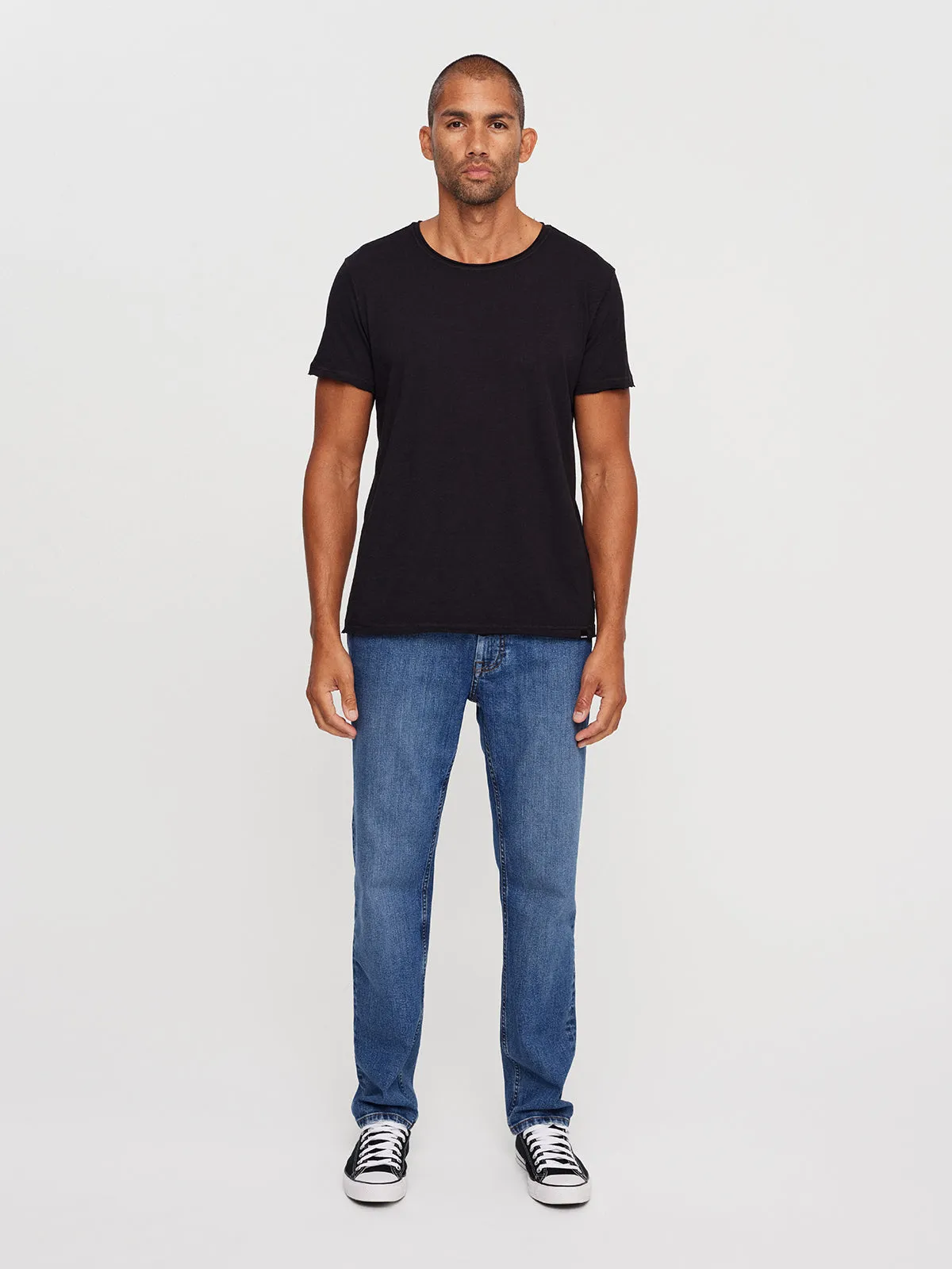 Konrad Straight Slub Tee - Black sold by Gabba product image thumbnail 2