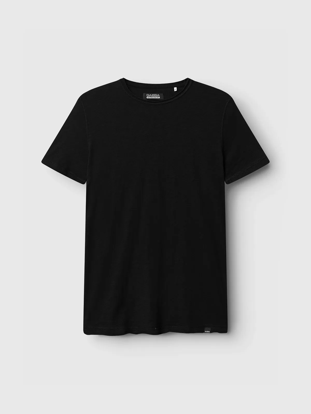 Konrad Straight Slub Tee - Black sold by Gabba
