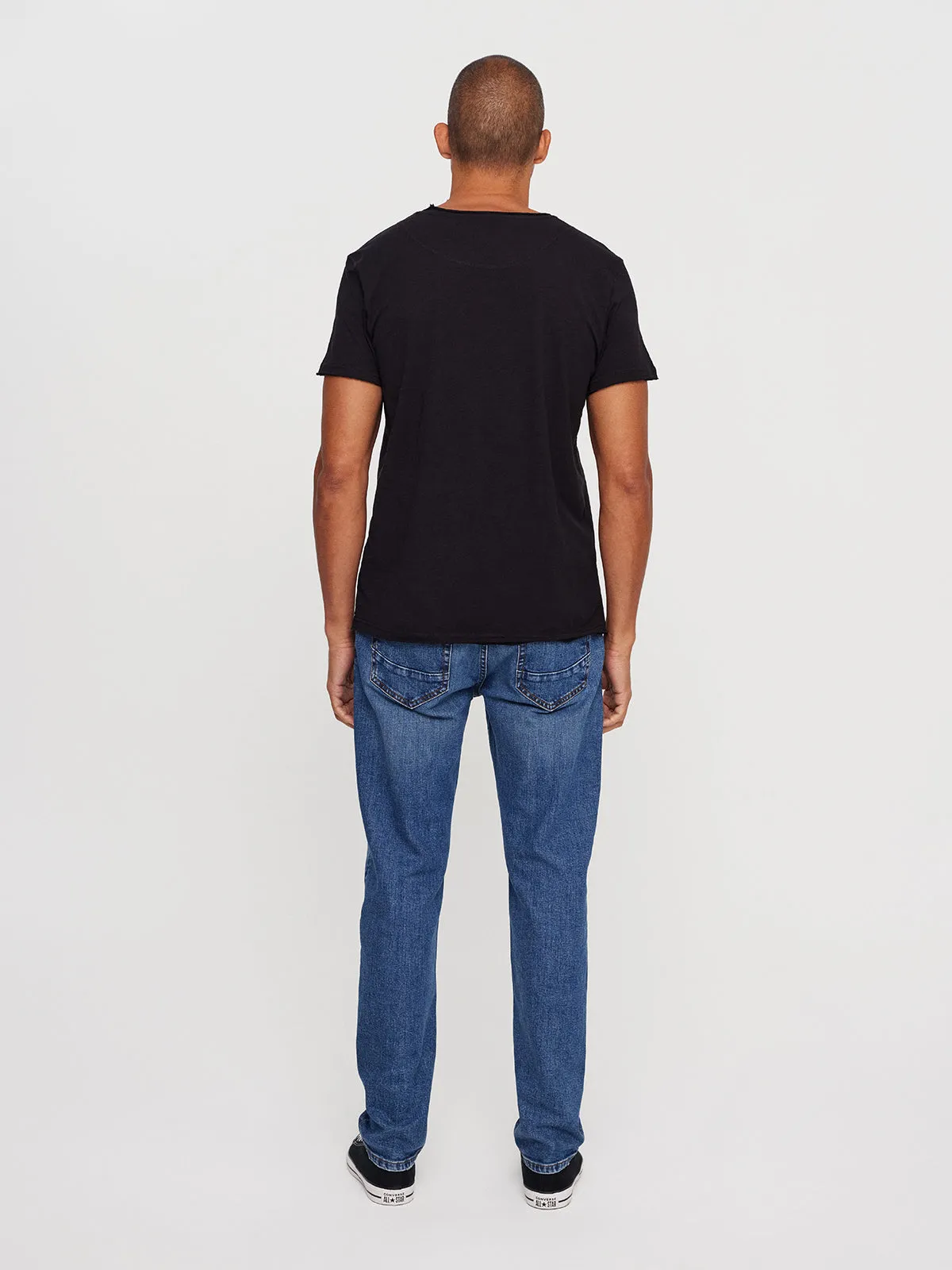 Konrad Straight Slub Tee - Black sold by Gabba product image thumbnail 4