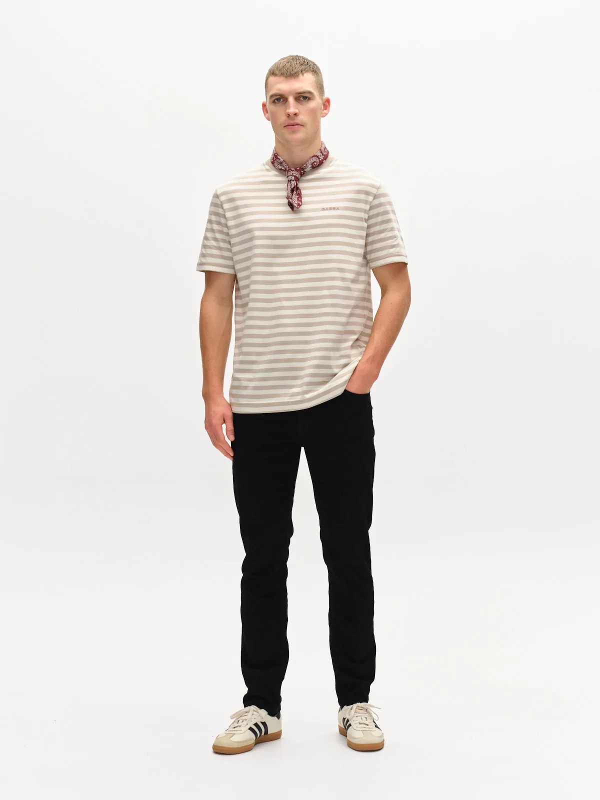 GABdune Logo Stripes SS GOTS - Beige Stripe sold by Gabba product image thumbnail 2