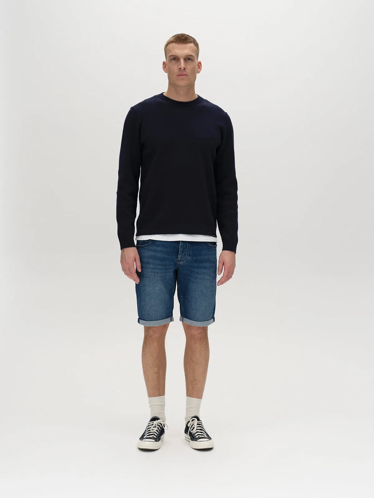 Jason K3787 SANZA Shorts - Mid Blue Denim sold by Gabba product image thumbnail 2