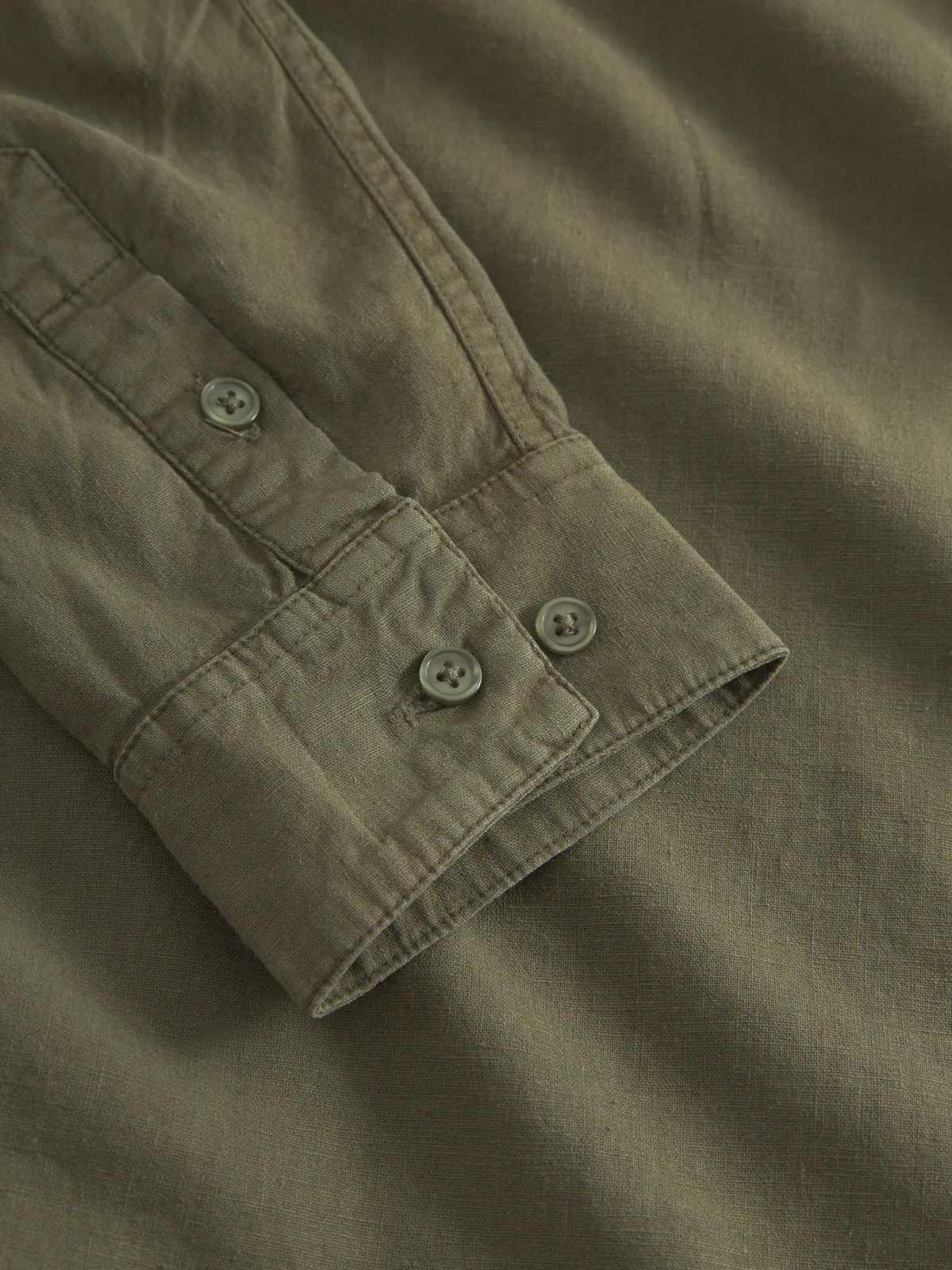 Sven Reg Lino Mand LS - Olive Green sold by Gabba product image thumbnail 5