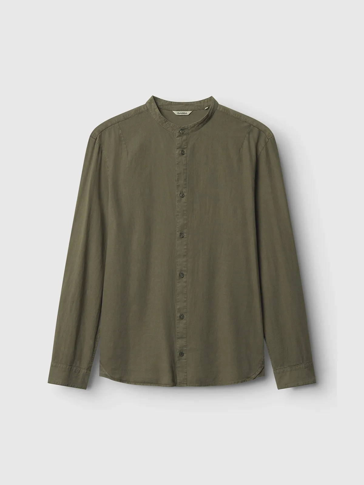 Sven Reg Lino Mand LS - Olive Green sold by Gabba