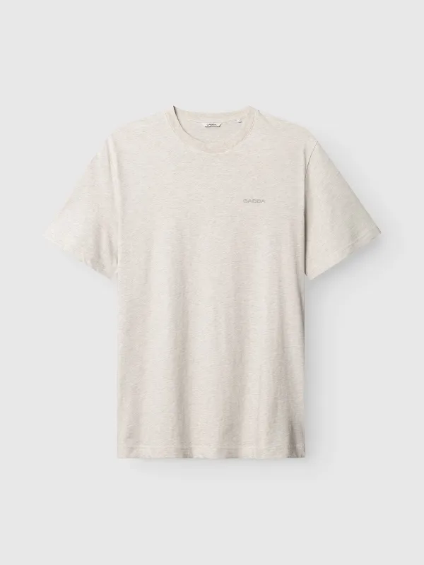 GABdune Melange New SS T-Shirt - Lt. Grey Mel sold by Gabba