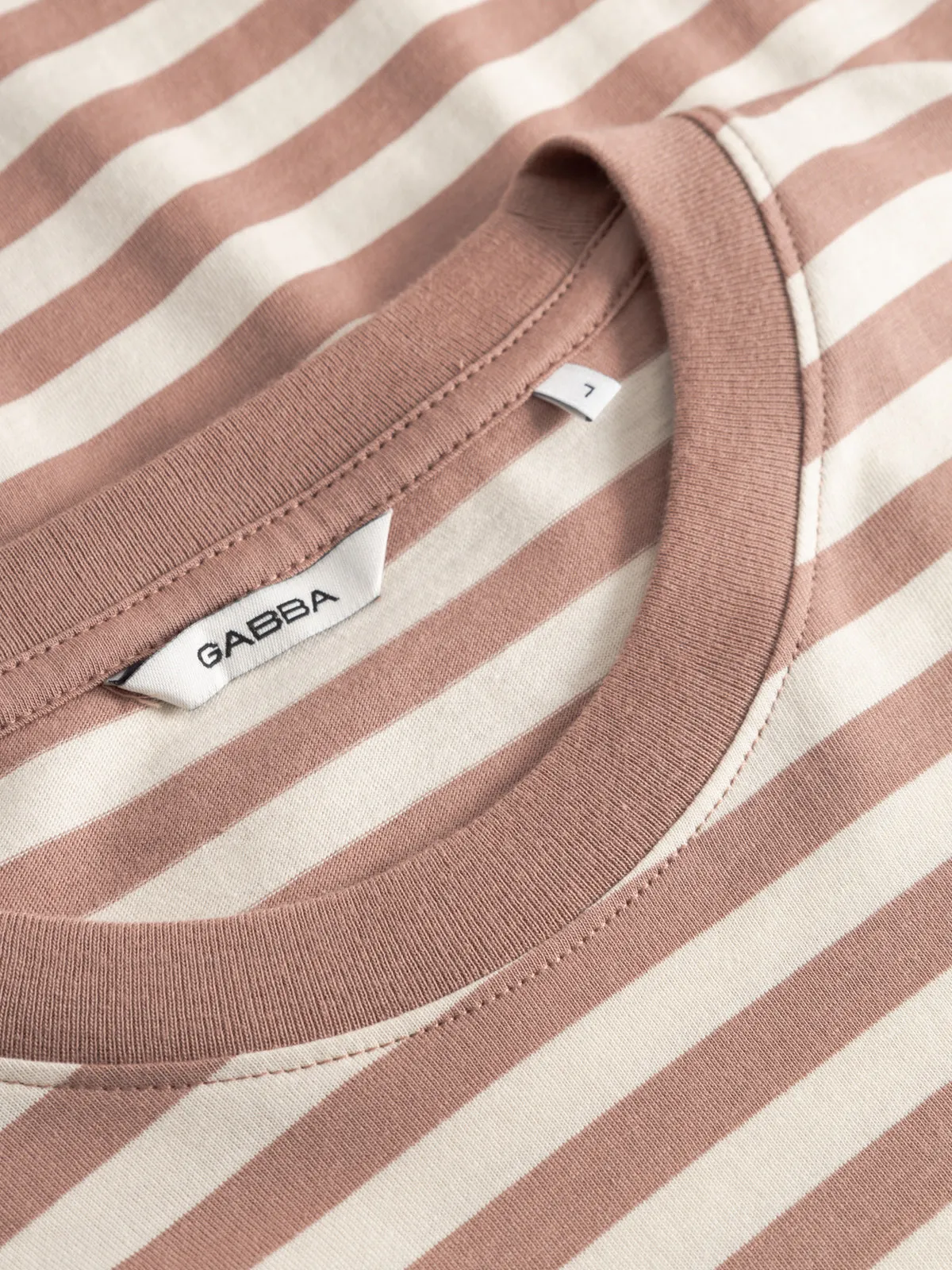 GABdune Logo Stripes SS GOTS - Wood Pink sold by Gabba product image thumbnail 5