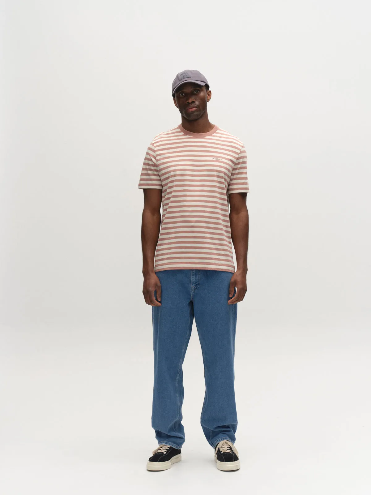 GABdune Logo Stripes SS GOTS - Wood Pink sold by Gabba product image thumbnail 2