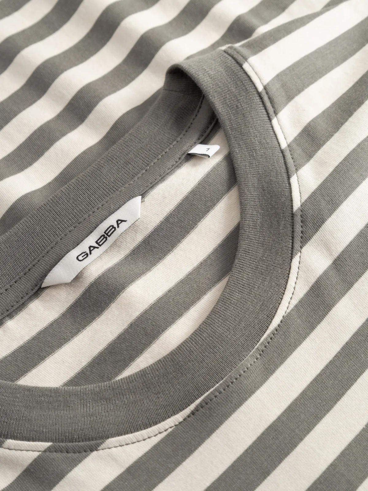 GABdune Logo Stripes SS GOTS - Castor Gray sold by Gabba product image thumbnail 5