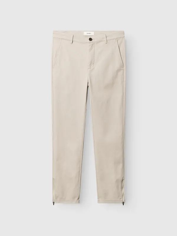 GABpaul L.C. Zip Crop Doby Pant - Lt. Sand made by Gabba