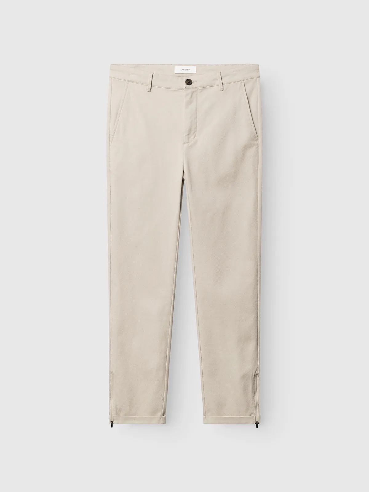 GABpaul L.C. Zip Crop Doby Pant - Lt. Sand sold by Gabba