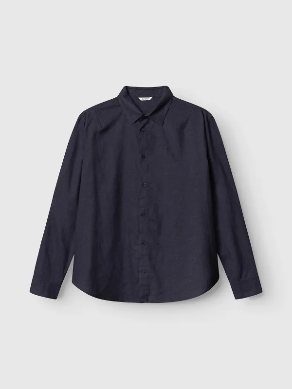 GABsven Reg Lins LS Shirt - Navy made by Gabba